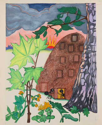 Неизвестный художник. Макет книги В.В. Бианки 